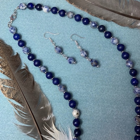 Lapis lazuli & Sodalite genuine gemstone jewelry - Picture 2 of 3